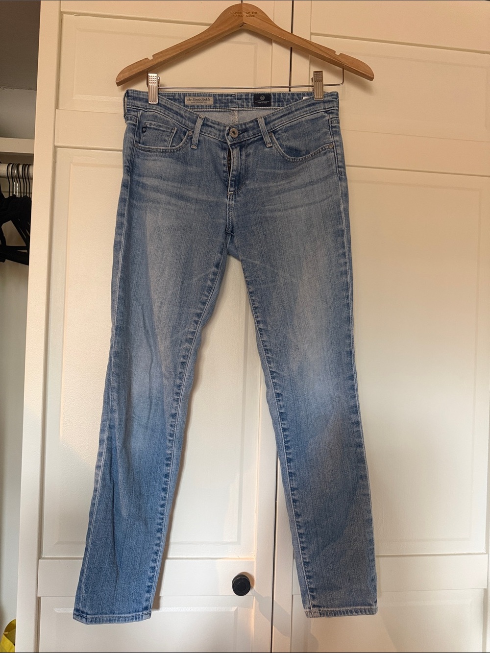 Ag Adriano Goldschmied Vintage Light Wash Straight Leg Jeans